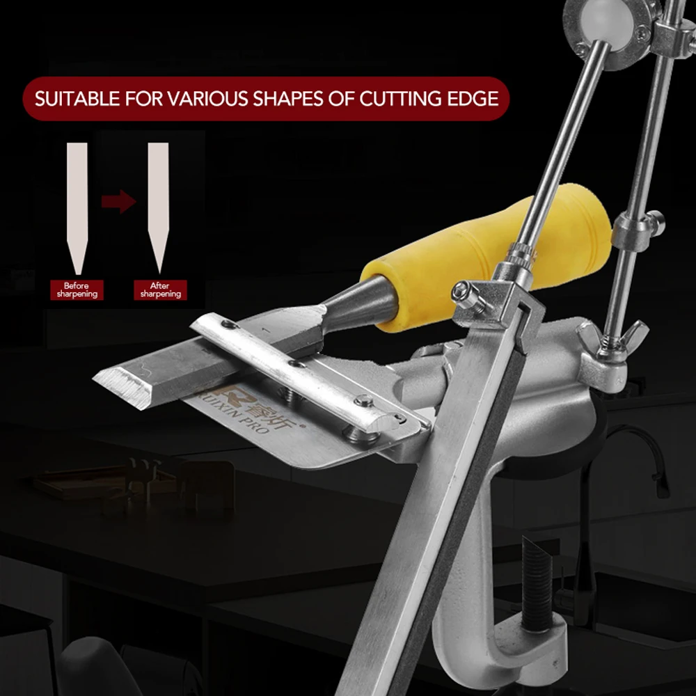 

Hot Portable Cutter Sharpener Professional Stainless Steel Kitchen Sharpening System Tools Fix-angle Whetstone Grinder Machine