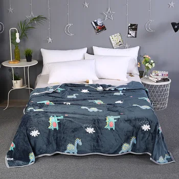 

Cartoon Style Flannel Household Blanket Nap Cute And Blanket Throw Sofa Blanket Spring Autumn