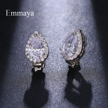 

Emmaya Simple Style Waterdrop Appearance Zirconia Muliticolors Clip Ears For Women And Ladies Sparking Dress Up In Fashion Party
