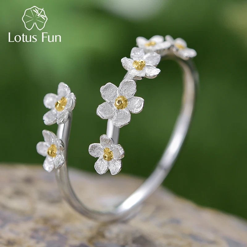 Женское кольцо из серебра 925 пробы Lotus Fun изящное регулируемое с цветком и