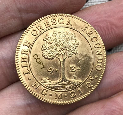 1825 копии монет Центральной Америки 4 эскудо 29 мм | Дом и сад