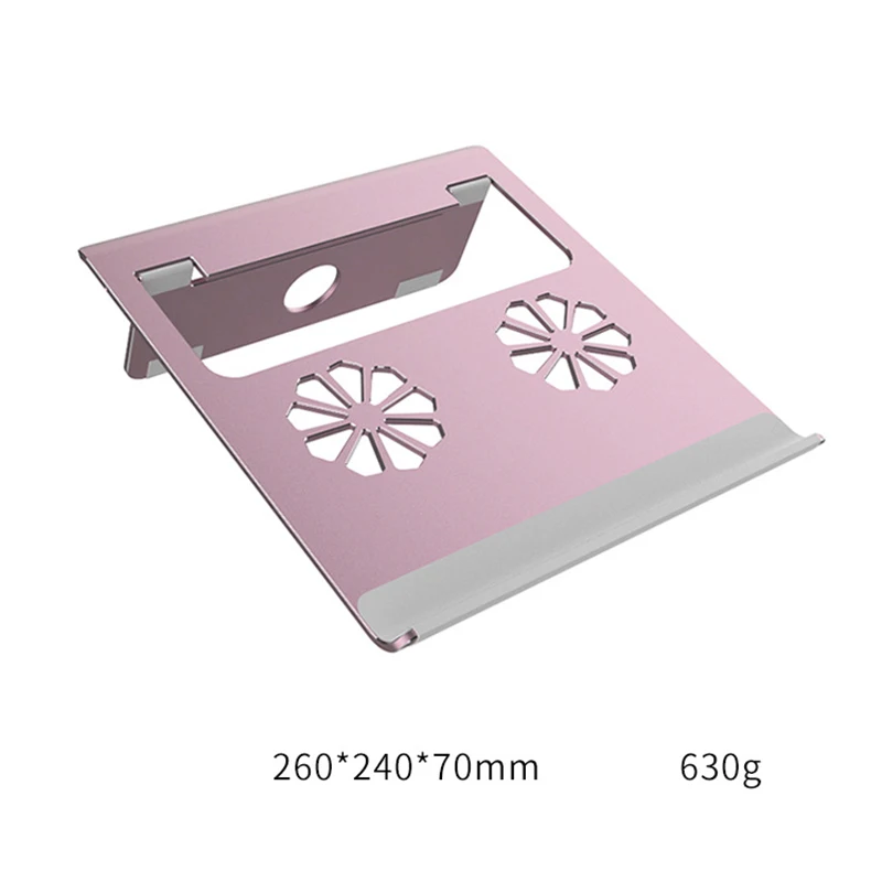 Улучшенный алюминиевый сплав Подставка для ноутбука Регулируемый радиатор кронштейн для 9-17 дюймов ноутбук планшет офисные принадлежности GY88 - Цвет: Rose Golden