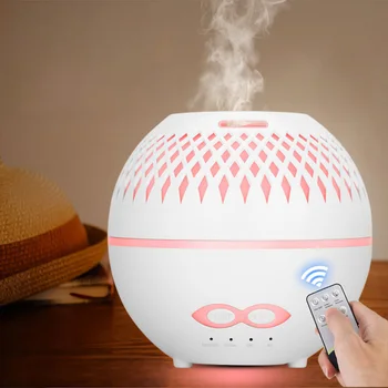 

400ML Essential Oil Aroma Diffuser Ultrasonic Wood Grain Air Humidifier with Remote Control Mist Diffusers for Home Office