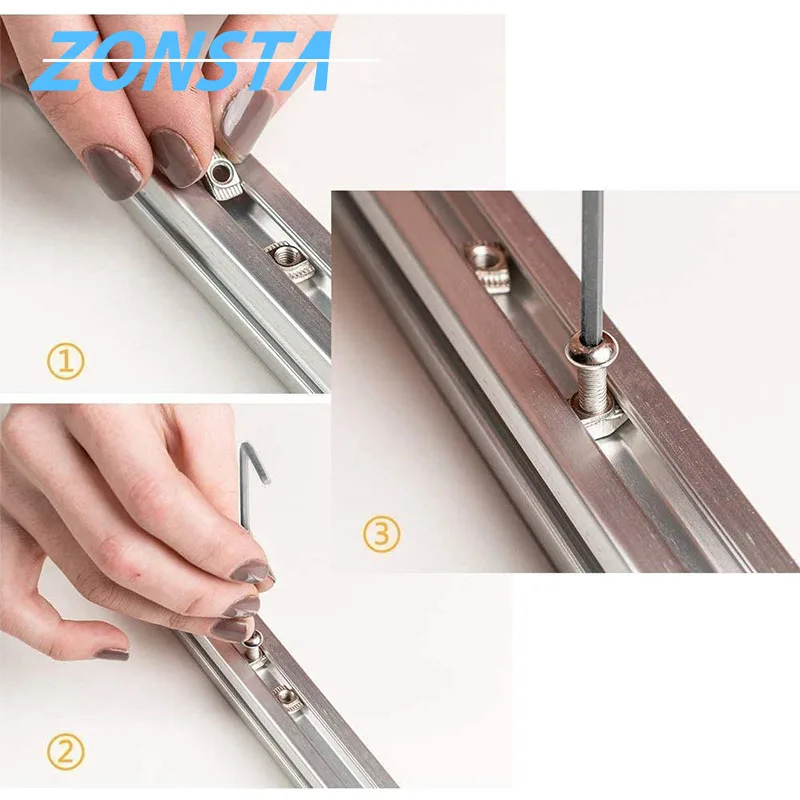 Slide T Nut M3 M4 M5 M6 M8 Aluminium profile fastener connector T-Nuts 3D printer sliding Nut Hammer Head Slot 20 30 40 EU