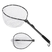  Retractable Fishing Net Foldable Landing Net Pole Folding Landing Net For Outdoor Camping Saltwater Fishing Goods 
