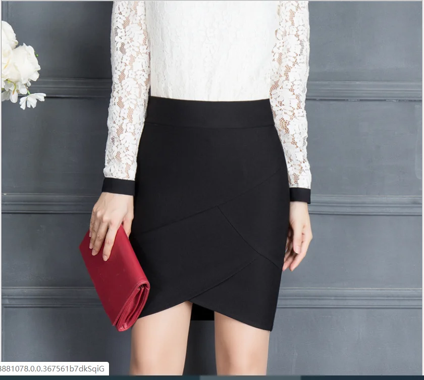 Ruffle Elegant temperament Skirt OL Office Business Woman Bodycon High waist fashion Midi jupe femme Skirt Comfortable