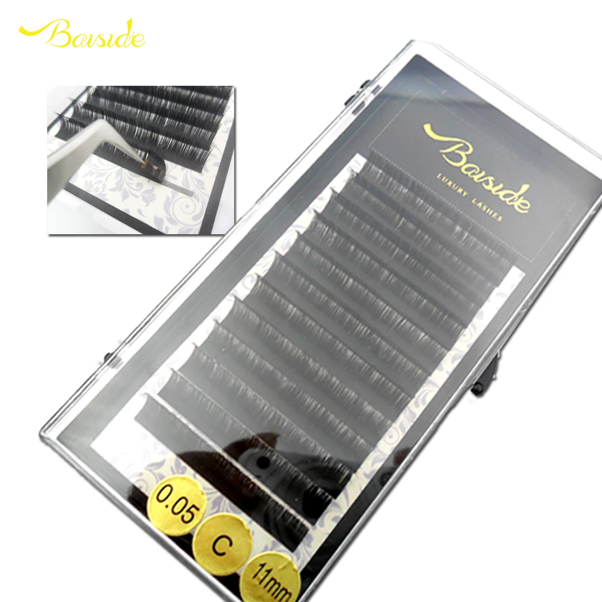 

Baiside Natural Soft Mink Eyelash Extension 3D Individual Grafting Eyelashes Makeup False Lashes