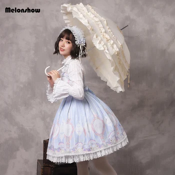 

Melonshow Lolita Dress Plus Size Women Light Purple Classic Victorian Vintage Kawaii Summer Woman Loli Sundress