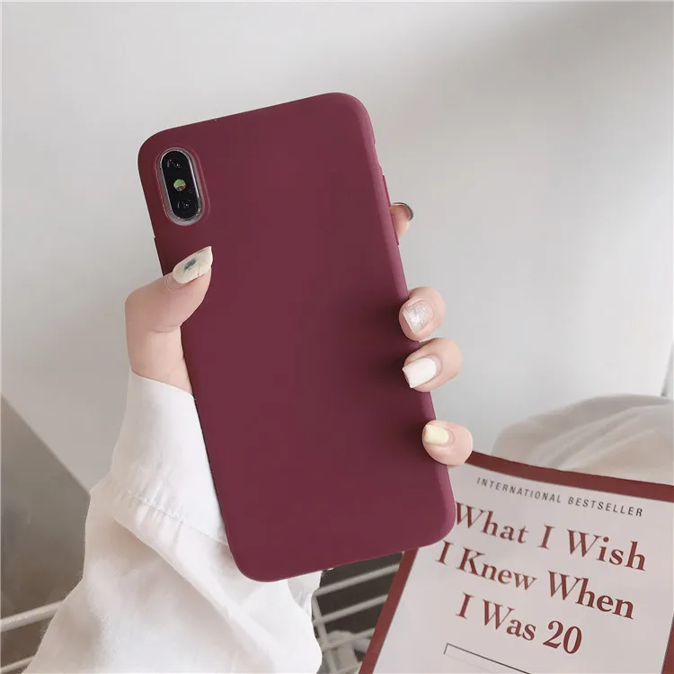 Мягкий матовый Силиконовый чехол из ТПУ для Xiao mi Red mi Note 8/Note 8 Pro, чехол для Xiao mi Red mi Note 7 5 6 Pro 8 T, чехол mi Note 10 Pro - Цвет: Wine Red