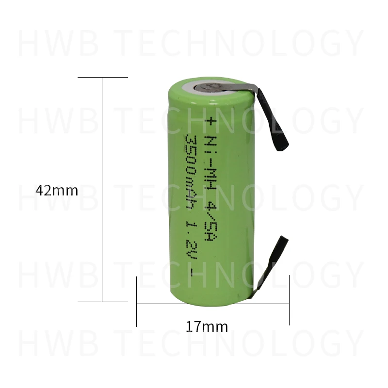 2 шт./лот KX Новинка 1,2 V 4/5A 3500mAh Ni-Mh 4/5 A Ni Mh аккумуляторная батарея с булавками