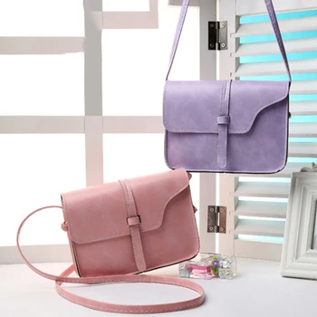 

7 Colors New Solid Fashion Messenger Bag Single Shoulder Hasp Crossbody Packages Women Retro Mini Square Package PU Leather Bags