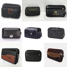 Для мужчин Талия пакеты искусственная Водонепроницаемый мобильного телефона мешок носить поясная сумка Повседневное работы посылка Популярные черные Цвет поясная сумка