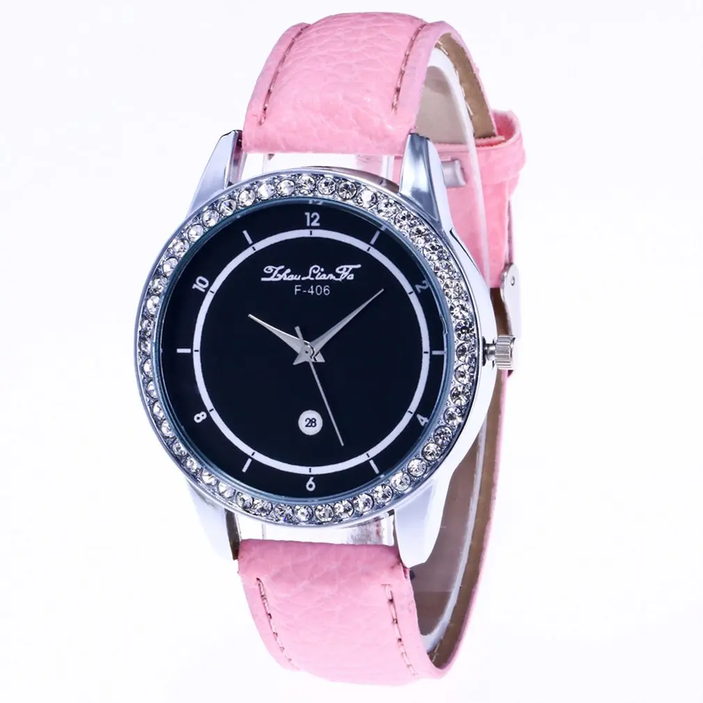 

GENBOLI Teenage Girls Elgant Quartz Watch Female Crocodile Pattern Leather Strap Round Dial Exquisite Workmanship