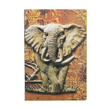 

Elephant Cover A5 Notebook Vintage Journal Retro Notepad Relief Effect Cute European Diary Office Stationery Kawaii