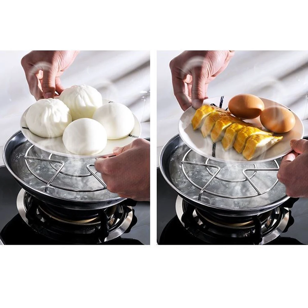 Stainless Steel Egg Rack Pressure Cooker Stand Basket  Rack,Multipurpose Steamer Rack