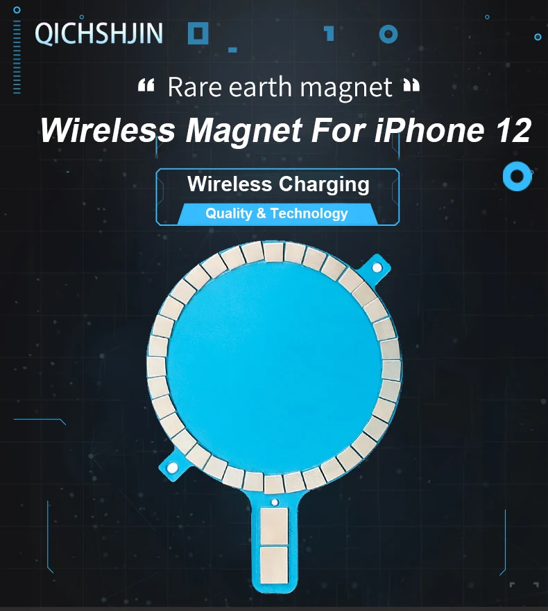 Беспроводная зарядка магнит для iPhone 12 Pro Max Мини 11 Xs Xr 8 Мобильный телефон корпус