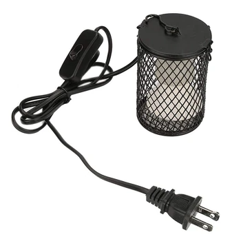 

PHFU-Heater Guard, US Plug Reptile Heating Lamp Shade Pet Reptiles Products Reptile Hot Net Cage Protection Lampshade Shell Heat