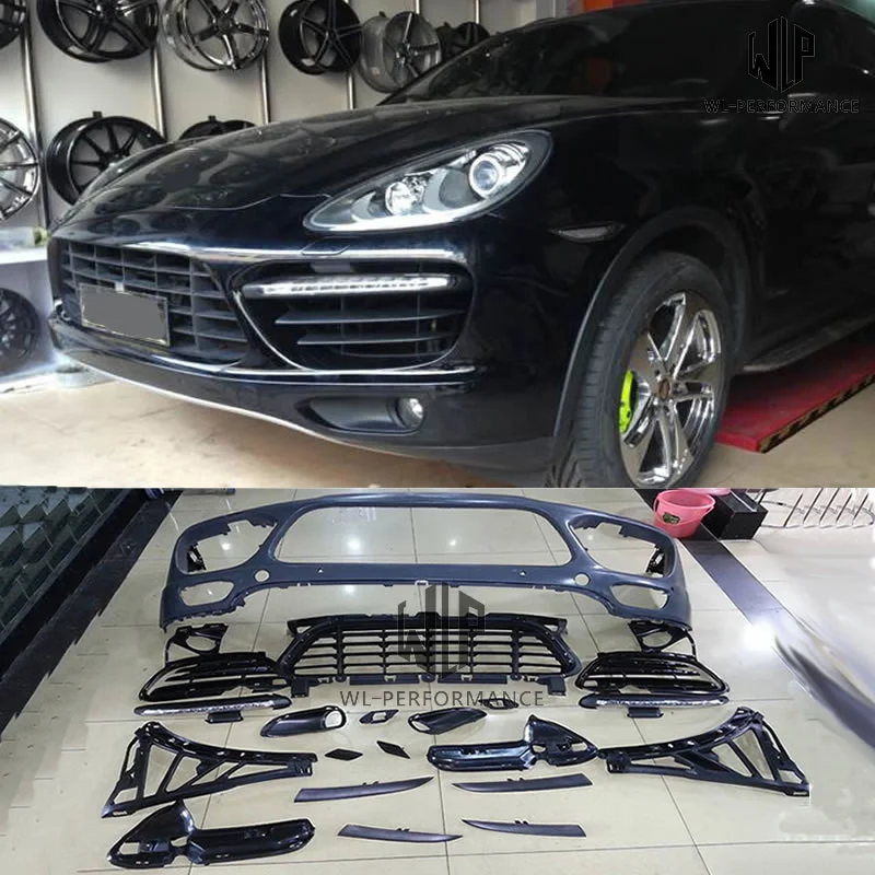 

Gts Turbo Style Pp Unpainted Front Bumper Car Body Kit for Porsche Cayenne Gts Turbo 2011-2014