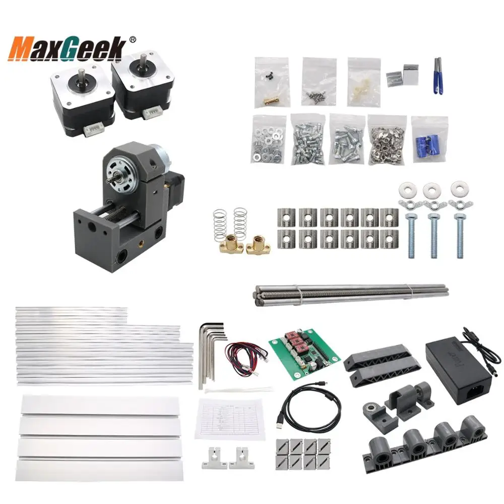 Maxgeek 3 оси DIY CNC 3018 лазерная гравировальная машина резьба PCB фрезерный станок
