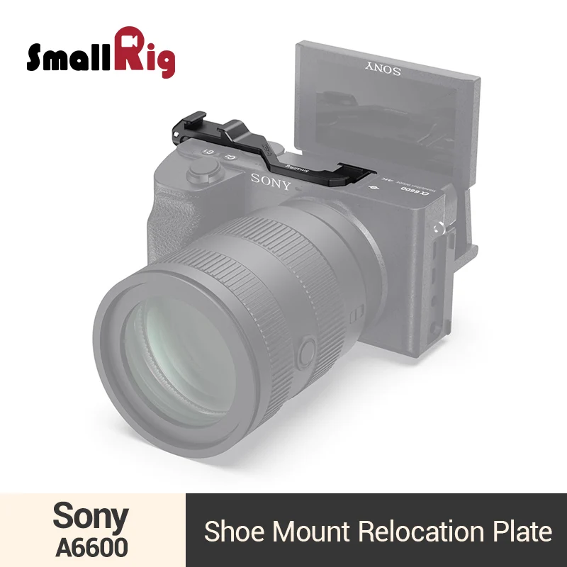 

SmallRig a6600 Right-Side Shoe Mount Relocation Plate for Sony a6600 Camera Cold Shoe Extension Plate - 2496