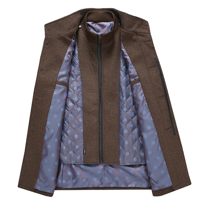 Мужская куртка, шерстяной Тренч, пальто, высококлассная мода, длинные секции, зимнее шерстяное пальто, жилет с подкладкой размера плюс, мужские пальто, SA-8