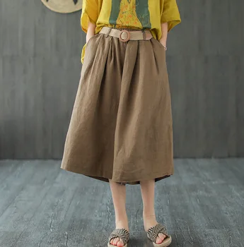 

Summer Pants Women 2020 Retro Elastic Waist Loose All-match Trousers Female New Casual Large size pocket Pants
