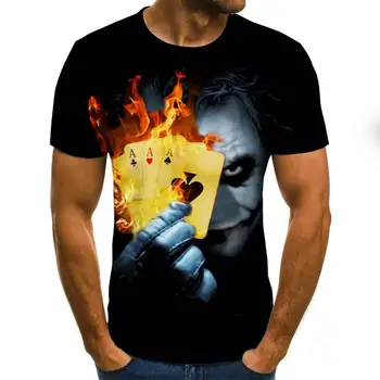 

2020 nouveau T-shirt graphique clown JOKER thme hommes T-shirt 3D hauts la mode t col rond chemise garon vtements grande