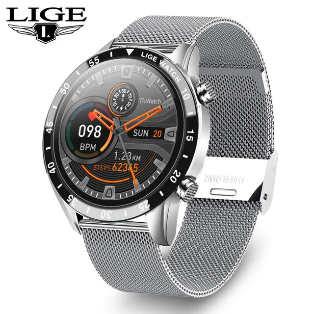 2021 New Smart watch Men's IP68 waterproof watch Multiple sports mode Heart rate Weather forecast Bluetooth call Men smart watch 