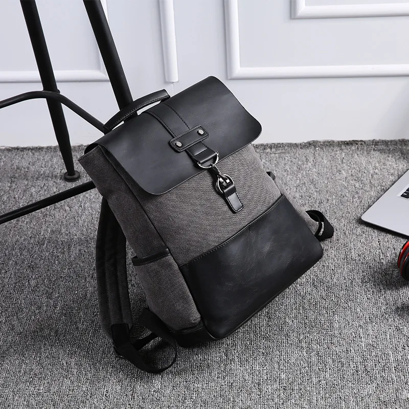 

backpack bag Male junior high school students fashion trend computer canvas travel