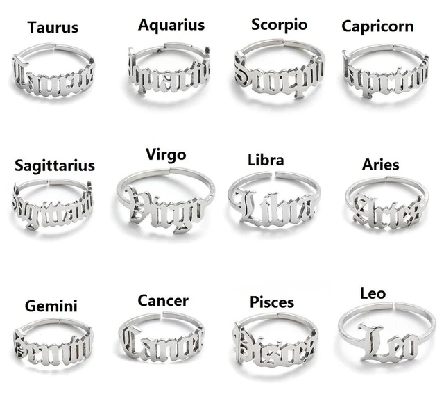 Amazon.com: Zealot Jewelry Tungsten Horoscope Zodiac Astrology Libra Band  Ring 8mm Men Women Comfort Fit Black Beveled Edge Polished Size 4:  Clothing, Shoes & Jewelry