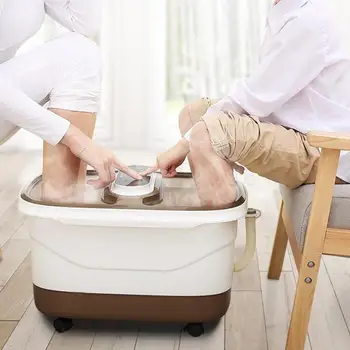 

Double Foot Bathtub Massage Deep Barrel Constant Temperature Heating Foot Soaking Over Leg Household Electric Foot Washing Artif