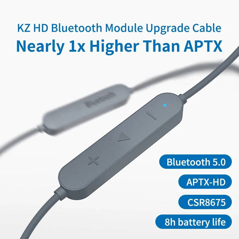 KZ беспроводной Bluetooth кабель 5,0 APTX HD обновление провод модуля с 2PIN для KZ ZS10 Pro/ZST/AS06/AS10/AS16/ZSN PRO ZSX C10