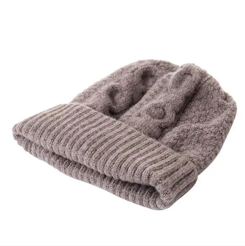 Новые Pom Poms женские зимние шапки повседневные шапочки модная шапка, вязаная крючком бренд женский головной убор из плотной ткани шляпа Bone feminino