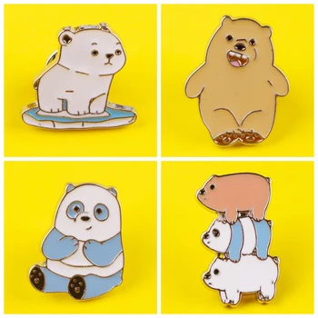 

Cute Small Animals Zinc Alloy Pin Badges For Clothes Collar Fun Cartoon Animal Badge Lapel Brooch Shirt Jewelry Gift