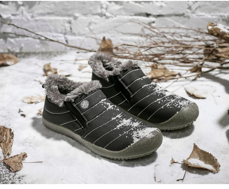 Кроссовки унисекс с теплым мехом, зимние кроссовки, уличная спортивная обувь, водонепроницаемые мужские спортивные кроссовки, обувь для прогулок