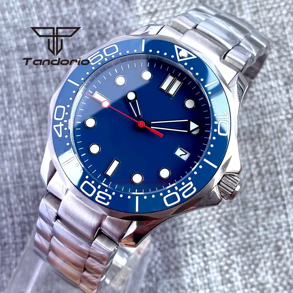 

41mm Automatic Men Watch NH36A Sapphire Crystal Luminous Dial Auto Date 10Bar Waterproof Ceramic Bezel Stainless Steel Bracelet