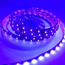 0,5/1/2/3/4/5 м 3528 SMD 60 Светодиодный УФ-лампа LED фиолетовый ультрафиолетовый светильник светодиодный полосы светильник Водонепроницаемый IP65 IP20 черный подвесной светильник DC12V