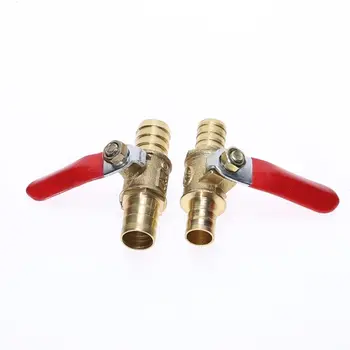 

Hose Barb Inline Brass Water Oil Air Gas Fuel Line Shutoff Ball Valve Pipe