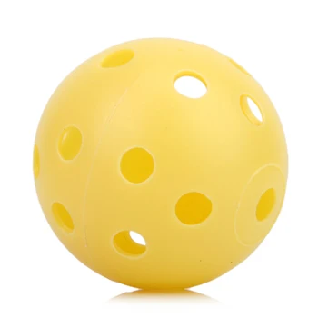 

Lightweight Durable Plastic Perforated Tennis Golf Balls Practice Training Equipment Indoor Outdoor Supplies Yellow 4cm