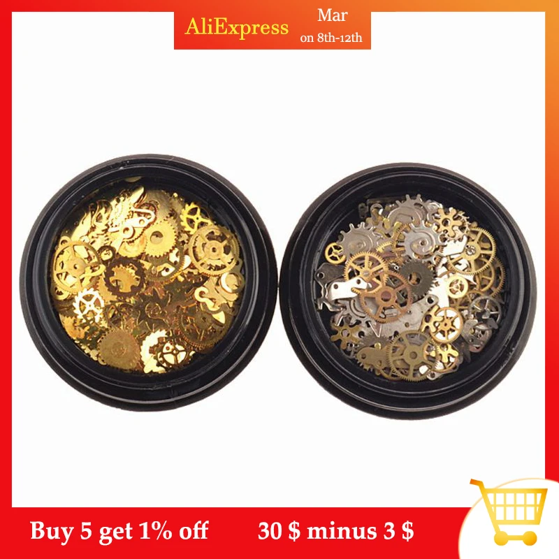 2 коробки мини смешанные стимпанк Cogs шестерни часы Шарм УФ рамки смолы ювелирные