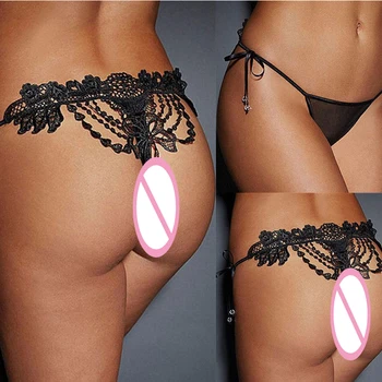 

Meihuida Women Sexy Floral Lace Ruffles Panties Thongs G-string Knickers Lingerie Novelty Underwear