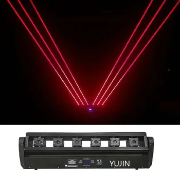 

2PCS/LOT laser dj moving head fat beam 6 eyes red 500mw moving bar laser