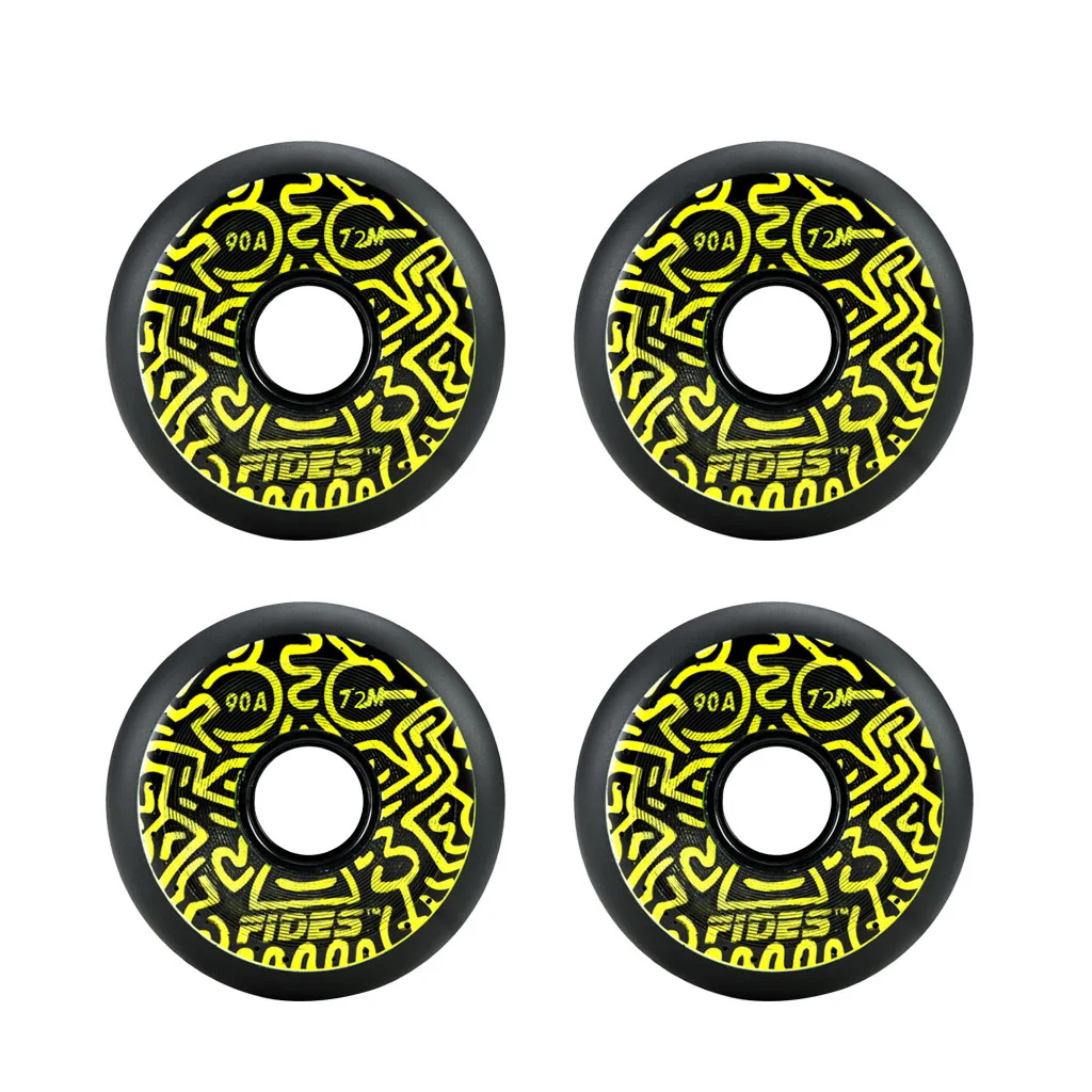 4pcs Premium Black Inline Roller Skate Wheel Replacement Outdoor Sports Skating Equipment Accessory 72/76/80mm