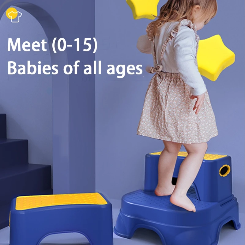 Two Step Stool for Kids Toddler Safety Bathroom Step Stools Detachable Potty Stools Kitchen for Children