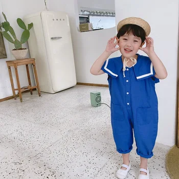 

2020 New Wholesale Baby Girls Boys Overall Summer Kids Long Pants 1-6 years