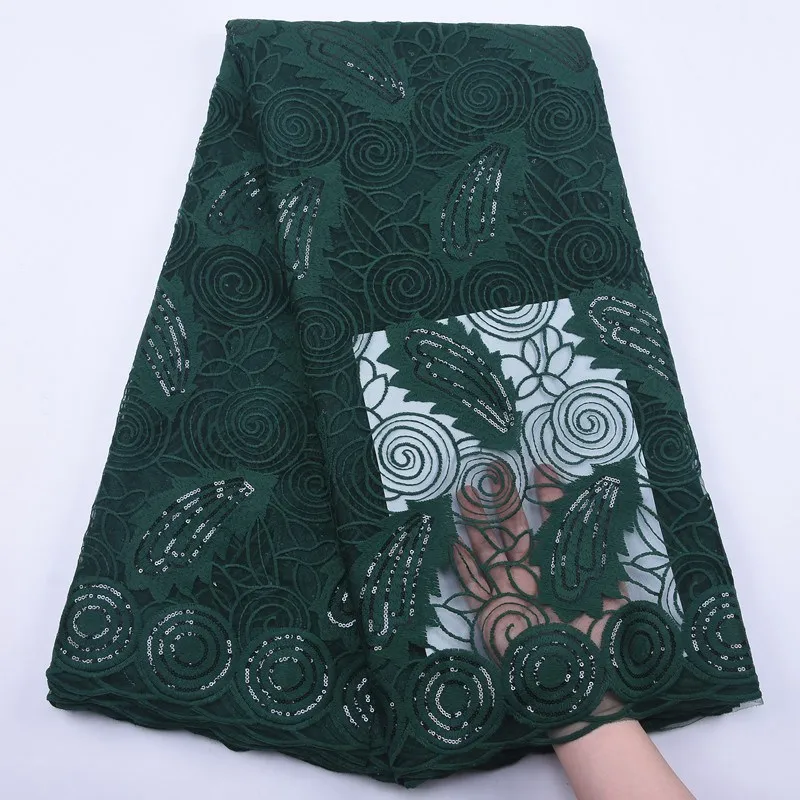 New Design French Nigerian Sequins Lace fabric African tulle mesh 2020 High Quality Wedding Dress Party 5yards | Дом и сад