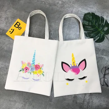 

Cute Flower Deer Women Female Foldable Canvas Shoulder Bag Canvas Tote Eco Shopping Bag Canvas Tote Bag Casual HandBag Daily Use
