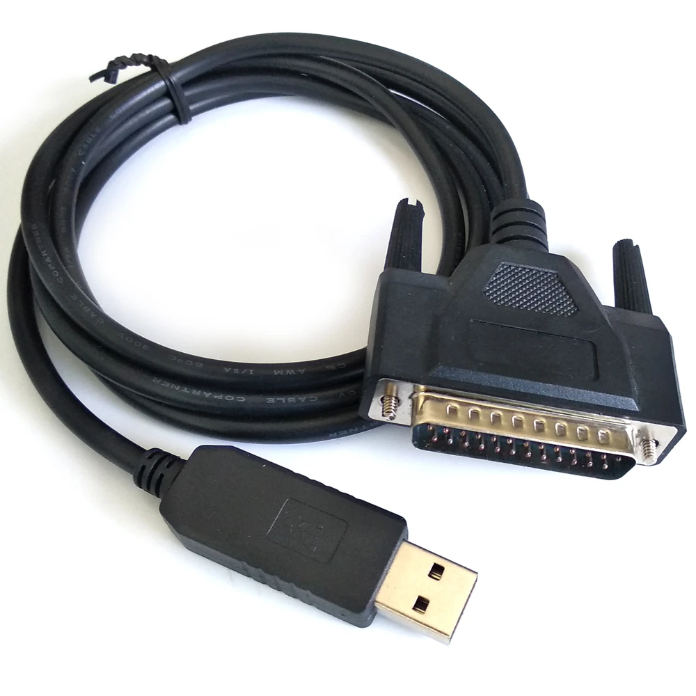 D Sub 25 Position Plug 3 ft 900 mm Pack of 2 45-2503 Putty Computer Cable D Sub 25 Position Plug 45-2503