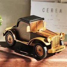 

Creative wood retro classic car shape music box can connect Bluetooth, indoor small sculpture and children's birthday gifts