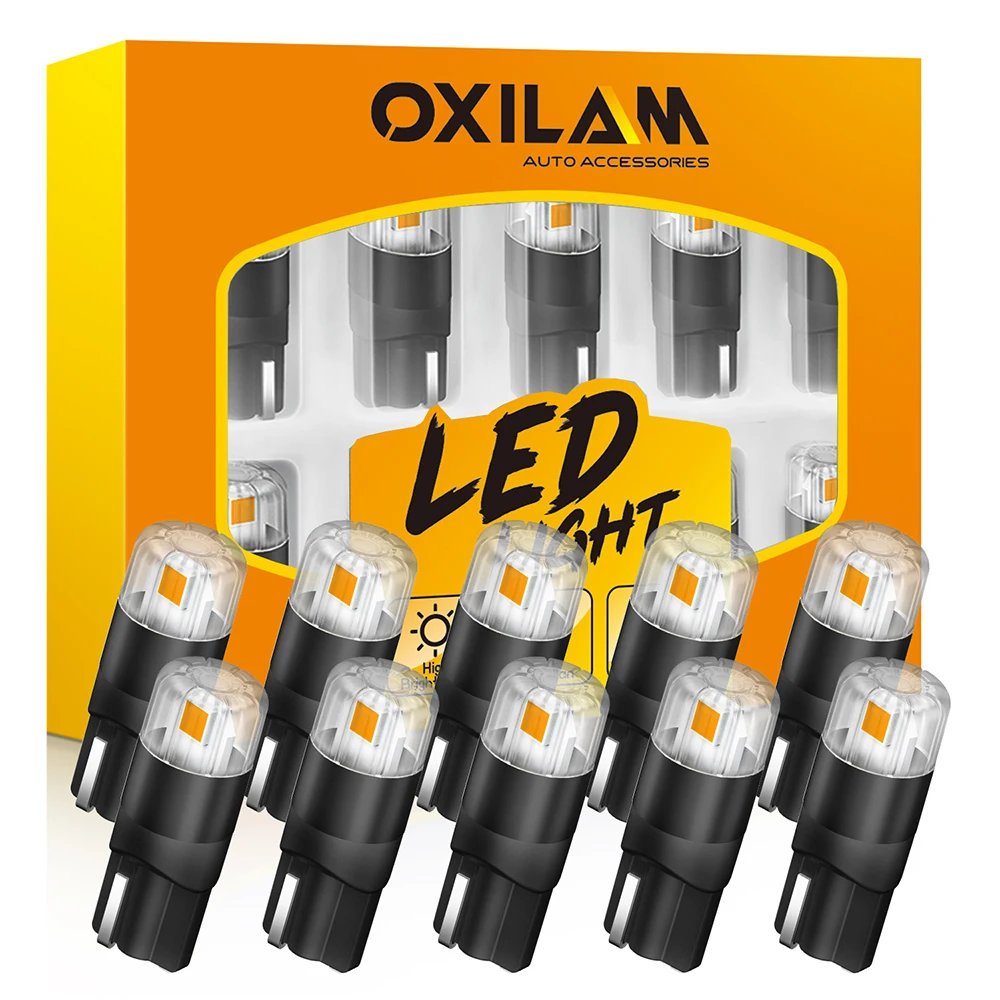 OXILAM Автомобильные светодиодные огни W5W T10 194 2825 яркие Внутренние 2835 SMD белый